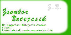 zsombor matejcsik business card